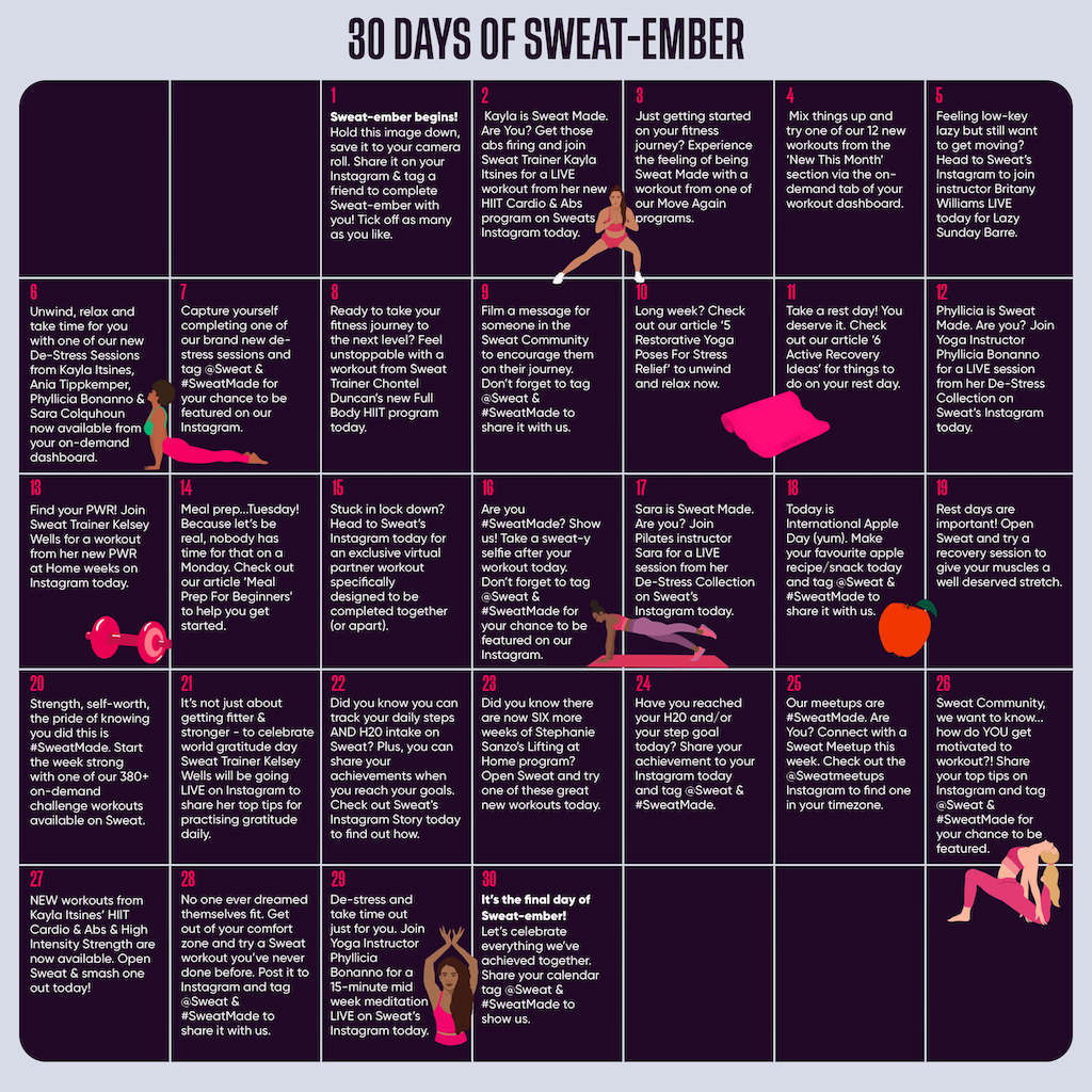 30 Days Of Sweatember